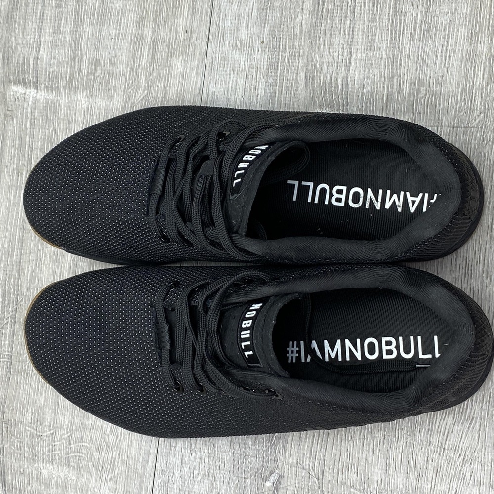 NOBULL Trainer Shoes Mens Size 9.5 Black SuperFabric Gum Sole Athletic Sneakers - Picture 12 of 12